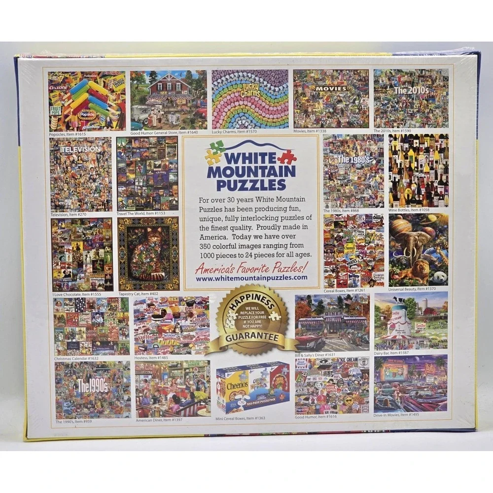 White Mountain Pop Culture 1000 Piece Puzzle 2021‎ Multicolor Cardboard